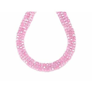 Cirkon fazettált rózsaszín kocka 3x3mm – ékszerkészítő alapanyag (füzér) kép