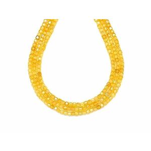 Cirkon fazettált sárga kocka 3x3mm – ékszerkészítő alapanyag (füzér) kép