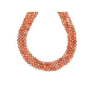 Cirkon fazettált sötét púder golyó 4mm – ékszerkészítő alapanyag (füzér) kép