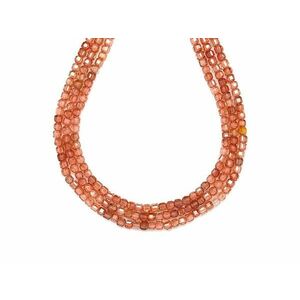 Cirkon fazettált sötét púder kocka 3x3mm – ékszerkészítő alapanyag (füzér) kép