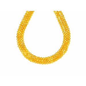 Cirkon fazettált sötét sárga golyó 3mm – ékszerkészítő alapanyag (füzér) kép