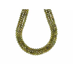 Cirkon fazettált sötétzöld golyó 4mm – ékszerkészítő alapanyag (füzér) kép