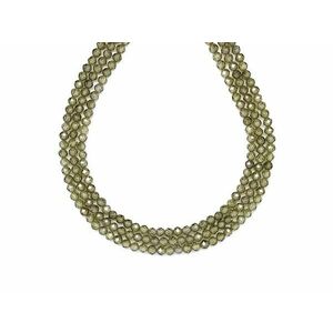 Cirkon fazettált szürke golyó 3-4mm – ékszerkészítő alapanyag (füzér) kép