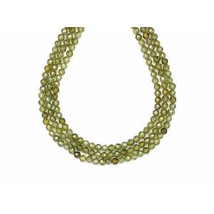 Cirkon fazettált zöld golyó 4mm – ékszerkészítő alapanyag (füzér) kép