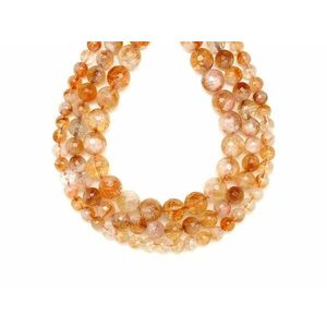 Citrin fazettált golyó 6-7mm – ékszerkészítő alapanyag (füzér) kép