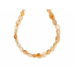 Citrin matt pebble 6-10mm – ékszerkészítő alapanyag (füzér) kép