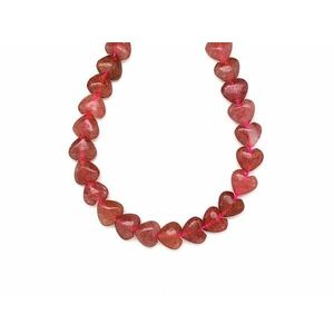 Eperkvarc szív 10x6x10mm – ékszerkészítő alapanyag (füzér) kép