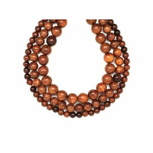 Fa golyó bambusz barna 8mm – ékszerkészítő alapanyag (füzér) kép