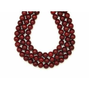 Fa golyó bambusz szinezett lila golyó 10mm – ékszerkészítő alapanyag (füzér) kép