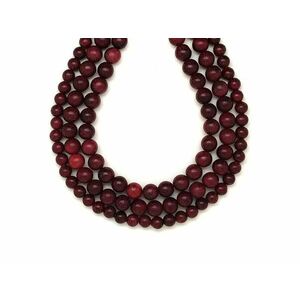 Fa golyó bambusz szinezett lila golyó 6mm – ékszerkészítő alapanyag (füzér) kép