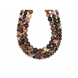 Fa kövület golyó 8mm – ékszerkészítő alapanyag (füzér) kép