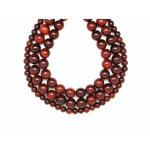 Fa rózsa barnás golyó 10mm – ékszerkészítő alapanyag (füzér) kép