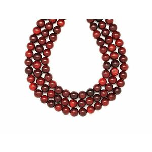 Fa rózsa barnás golyó 8mm – ékszerkészítő alapanyag (füzér) kép