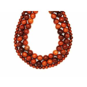 Fa szantál sötét golyó 6mm – ékszerkészítő alapanyag (füzér) kép