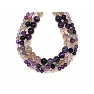 Fluorit lila golyó 6mm – ékszerkészítő alapanyag (füzér) kép