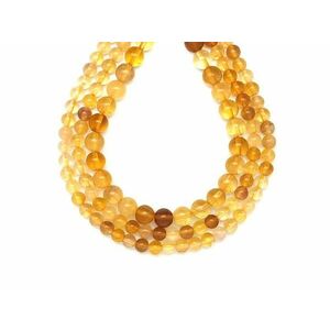 Fluorit sárga golyó 8mm – ékszerkészítő alapanyag (füzér) kép