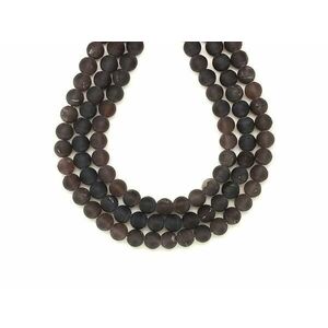 Füstkvarc matt golyó 8-9mm – ékszerkészítő alapanyag (füzér) kép