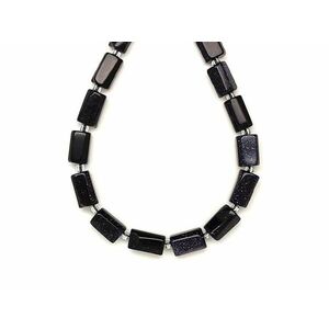 Goldstone kék hengerszerű 6-8x11-13mm – ékszerkészítő alapanyag (füzér) kép