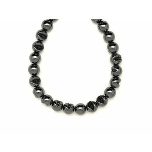 Hematit geódás golyó 10mm – ékszerkészítő alapanyag (füzér) kép