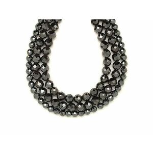 Hematit négyszög fazettált golyó AB 7-8mm – ékszerkészítő alapanyag (füzér) kép