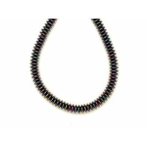Hematit szinezett szivárvány diszkosz 6, 5x2mm – ékszerkészítő alapanyag (füzér) kép