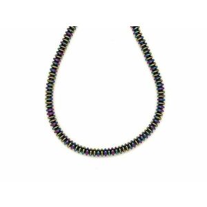 Hematit szinezett szivárvány diszkosz 4x1mm – ékszerkészítő alapanyag (füzér) kép