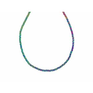 Hematit szinezett szivárvány korong 1x1mm – ékszerkészítő alapanyag (füzér) kép