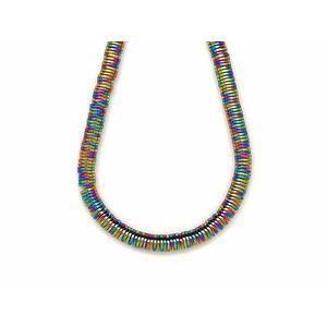 Hematit szinezett szivárvány korong 6x1mm – ékszerkészítő alapanyag (füzér) kép