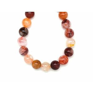 Hematoid kvarc vörös golyó 12-13mm – ékszerkészítő alapanyag (füzér) kép