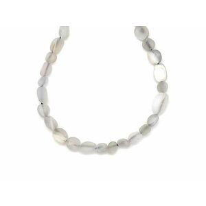 Holdkő fehér matt pebble 6-10mm – ékszerkészítő alapanyag (füzér) kép