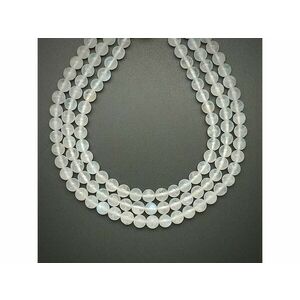 Holdkő fehér szivárvány golyó 5-6mm – ékszerkészítő alapanyag (füzér) kép