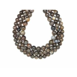 Holdkő fekete golyó AB 9-10mm – ékszerkészítő alapanyag (füzér) kép