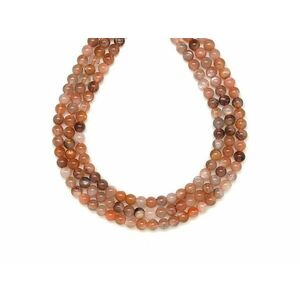 Holdkő krémszín golyó 4-5mm – ékszerkészítő alapanyag (füzér) kép