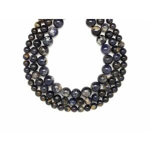 Iolit golyó AB 8mm – ékszerkészítő alapanyag (füzér) kép