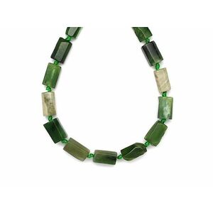 Jáde kanadai hengerszerű 6-8x10-12mm – ékszerkészítő alapanyag (füzér) kép