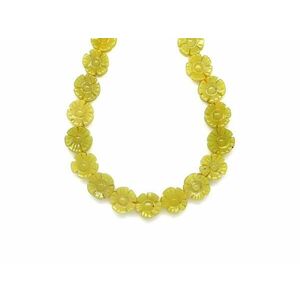 Jáde olív virág 12x6mm – ékszerkészítő alapanyag (füzér) kép