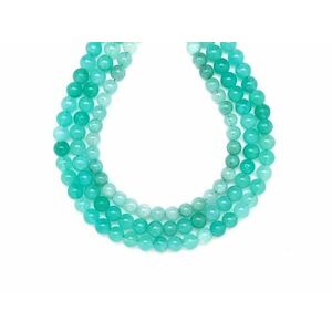 Jáde szinezett fűzöld golyó 6-7mm – ékszerkészítő alapanyag (füzér) kép