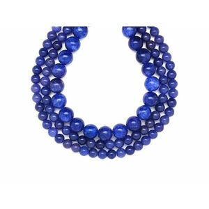 Jáde szinezett lilás kék golyó 6mm – ékszerkészítő alapanyag (füzér) kép