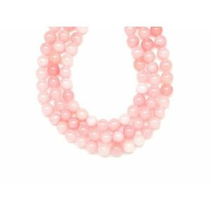 Jáde szinezett pink golyó 8mm – ékszerkészítő alapanyag (füzér) kép