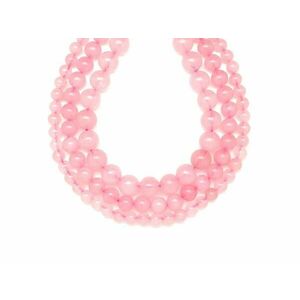 Jáde szinezett rózsaszín golyó 6-7mm – ékszerkészítő alapanyag (füzér) kép