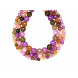 Jáde szinezett vegyes golyó 8mm – ékszerkészítő alapanyag (füzér) kép