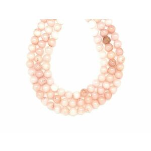 Jáde szinezett világos pink golyó 8mm – ékszerkészítő alapanyag (füzér) kép