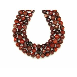 Jáspis breccsa golyó AB 10-11mm – ékszerkészítő alapanyag (füzér) kép