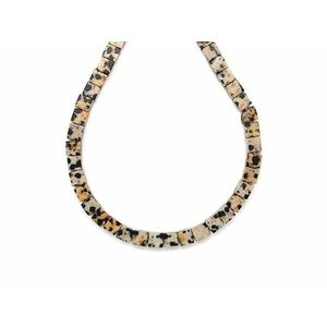 Jáspis dalmata kocka 4-5mm – ékszerkészítő alapanyag (füzér) kép