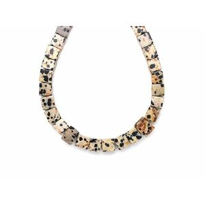 Jáspis dalmata kocka 6-7mm – ékszerkészítő alapanyag (füzér) kép