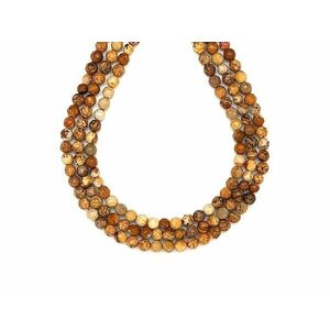 Jáspis kép fazettált golyó AB 4mm – ékszerkészítő alapanyag (füzér) kép