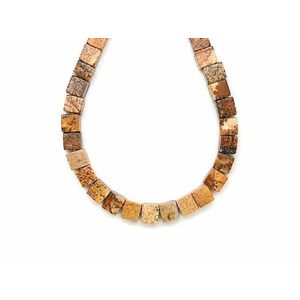 Jáspis kép kocka 6-7mm – ékszerkészítő alapanyag (füzér) kép