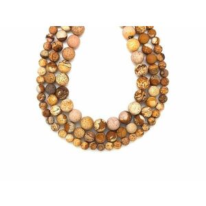 Jáspis kép matt golyó 8mm – ékszerkészítő alapanyag (füzér) kép