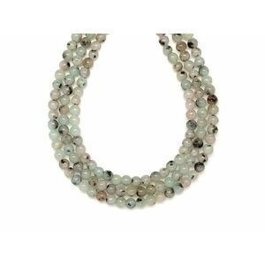 Jáspis kiwi golyó 4mm – ékszerkészítő alapanyag (füzér) kép