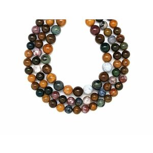 Jáspis óceán golyó AB 10-11mm – ékszerkészítő alapanyag (füzér) kép